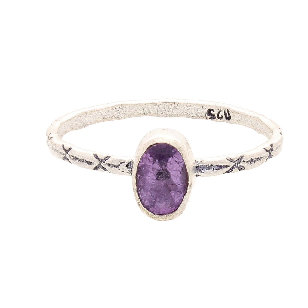 Buy your Stacks of Style: Purple Amethyst Oval Sterling Silver Stackable Ring online now or in store at Forever Gems in Franschhoek, South Africa