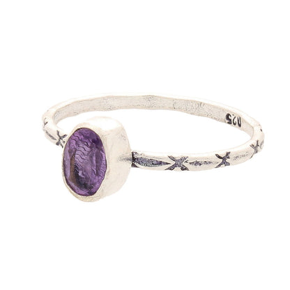 Buy your Stacks of Style: Purple Amethyst Oval Sterling Silver Stackable Ring online now or in store at Forever Gems in Franschhoek, South Africa