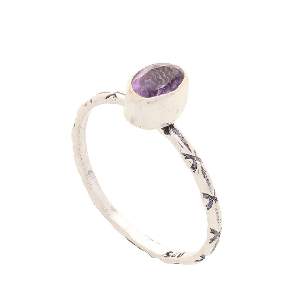 Buy your Stacks of Style: Purple Amethyst Oval Sterling Silver Stackable Ring online now or in store at Forever Gems in Franschhoek, South Africa