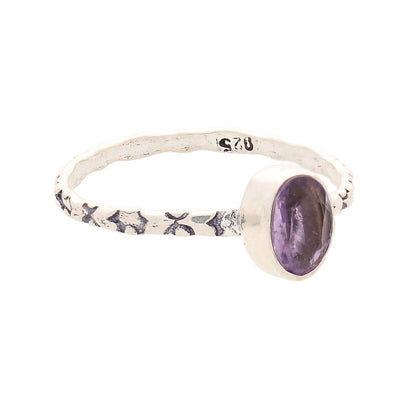 Buy your Stacks of Style: Purple Amethyst Oval Sterling Silver Stackable Ring online now or in store at Forever Gems in Franschhoek, South Africa