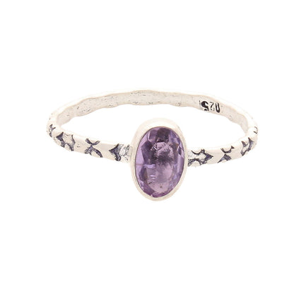 Buy your Stacks of Style: Purple Amethyst Oval Sterling Silver Stackable Ring online now or in store at Forever Gems in Franschhoek, South Africa