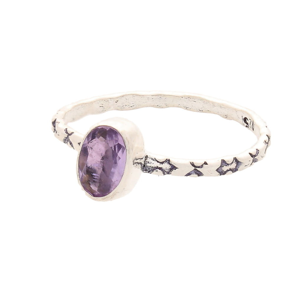 Buy your Stacks of Style: Purple Amethyst Oval Sterling Silver Stackable Ring online now or in store at Forever Gems in Franschhoek, South Africa