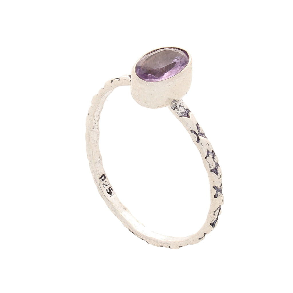 Buy your Stacks of Style: Purple Amethyst Oval Sterling Silver Stackable Ring online now or in store at Forever Gems in Franschhoek, South Africa