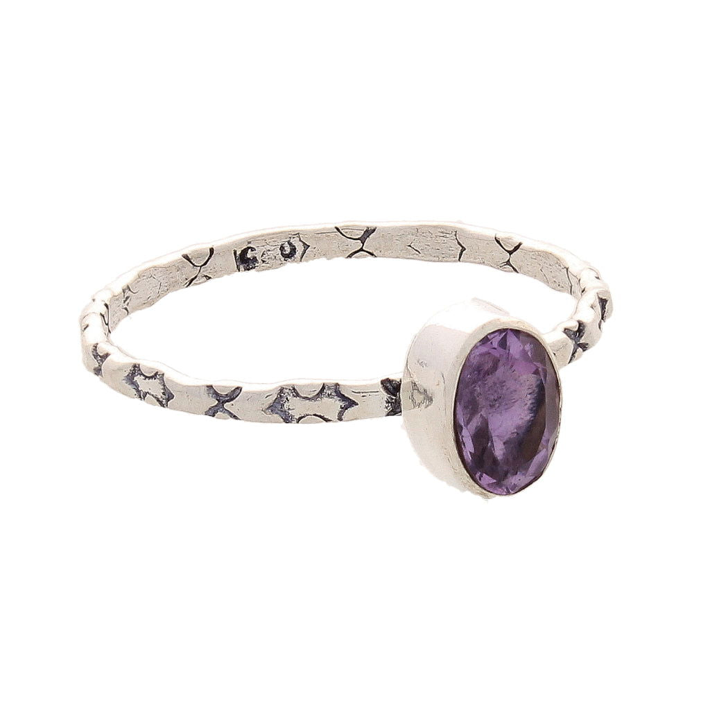 Buy your Stacks of Style: Purple Amethyst Oval Sterling Silver Stackable Ring online now or in store at Forever Gems in Franschhoek, South Africa