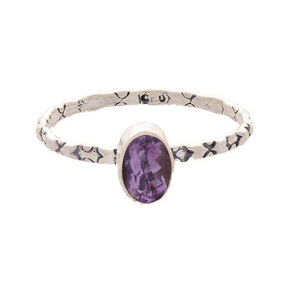 Buy your Stacks of Style: Purple Amethyst Oval Sterling Silver Stackable Ring online now or in store at Forever Gems in Franschhoek, South Africa