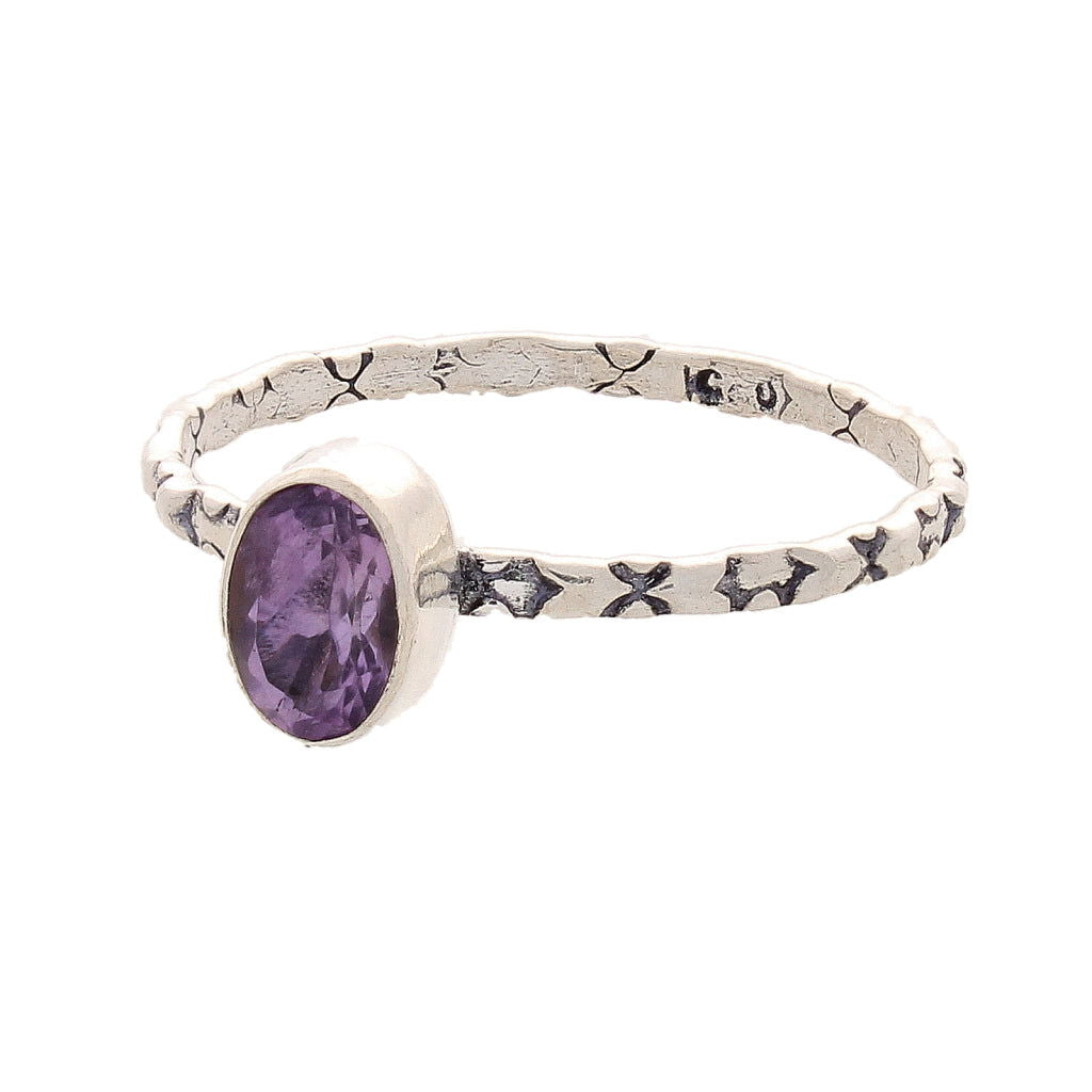 Buy your Stacks of Style: Purple Amethyst Oval Sterling Silver Stackable Ring online now or in store at Forever Gems in Franschhoek, South Africa