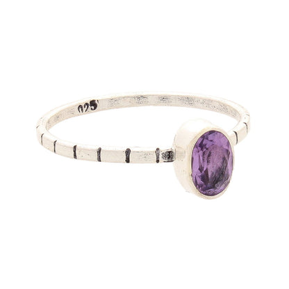 Buy your Stacks of Style: Purple Amethyst Oval Sterling Silver Stackable Ring online now or in store at Forever Gems in Franschhoek, South Africa