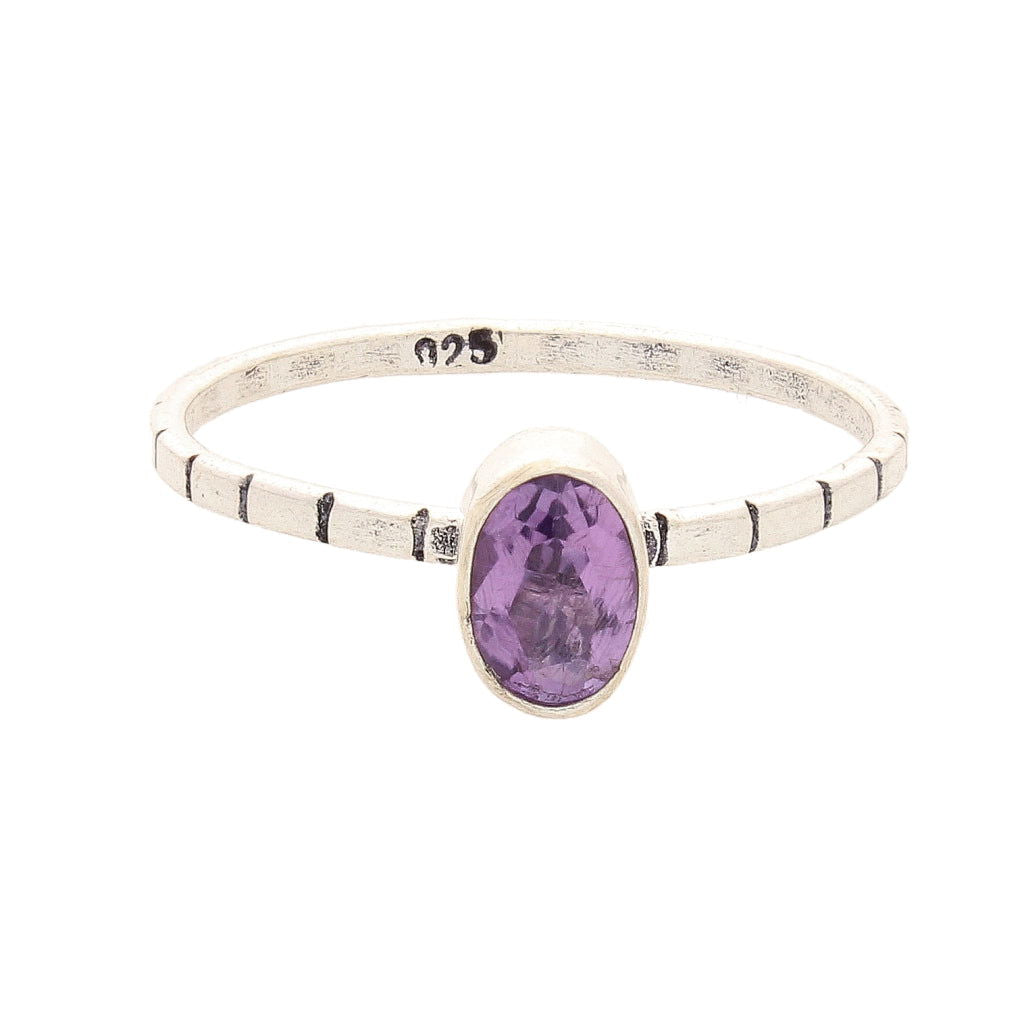 Buy your Stacks of Style: Purple Amethyst Oval Sterling Silver Stackable Ring online now or in store at Forever Gems in Franschhoek, South Africa