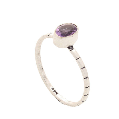 Buy your Stacks of Style: Purple Amethyst Oval Sterling Silver Stackable Ring online now or in store at Forever Gems in Franschhoek, South Africa