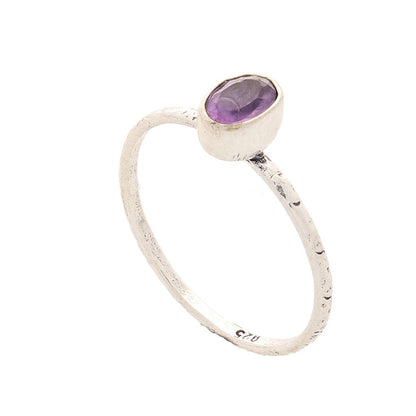 Buy your Stacks of Style: Purple Amethyst Oval Sterling Silver Stackable Ring online now or in store at Forever Gems in Franschhoek, South Africa