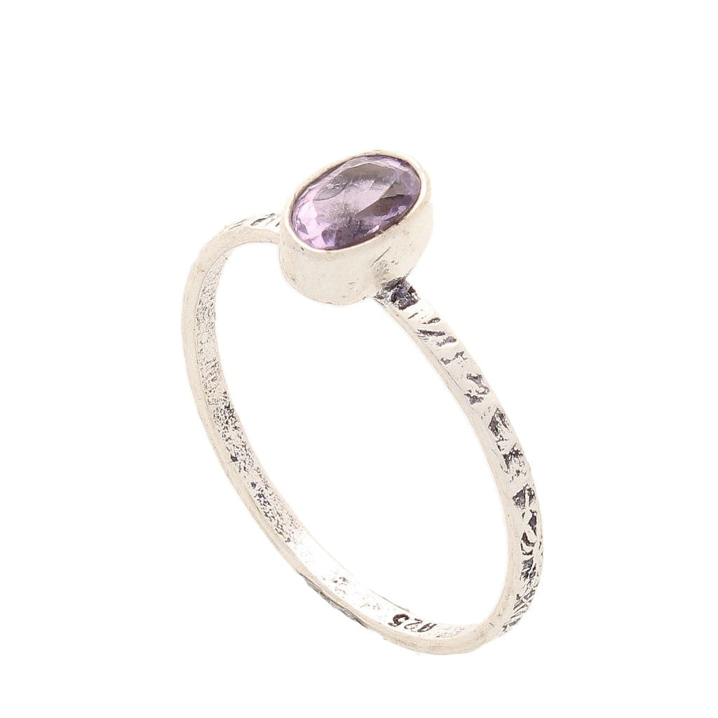 Buy your Stacks of Style: Purple Amethyst Oval Sterling Silver Stackable Ring online now or in store at Forever Gems in Franschhoek, South Africa