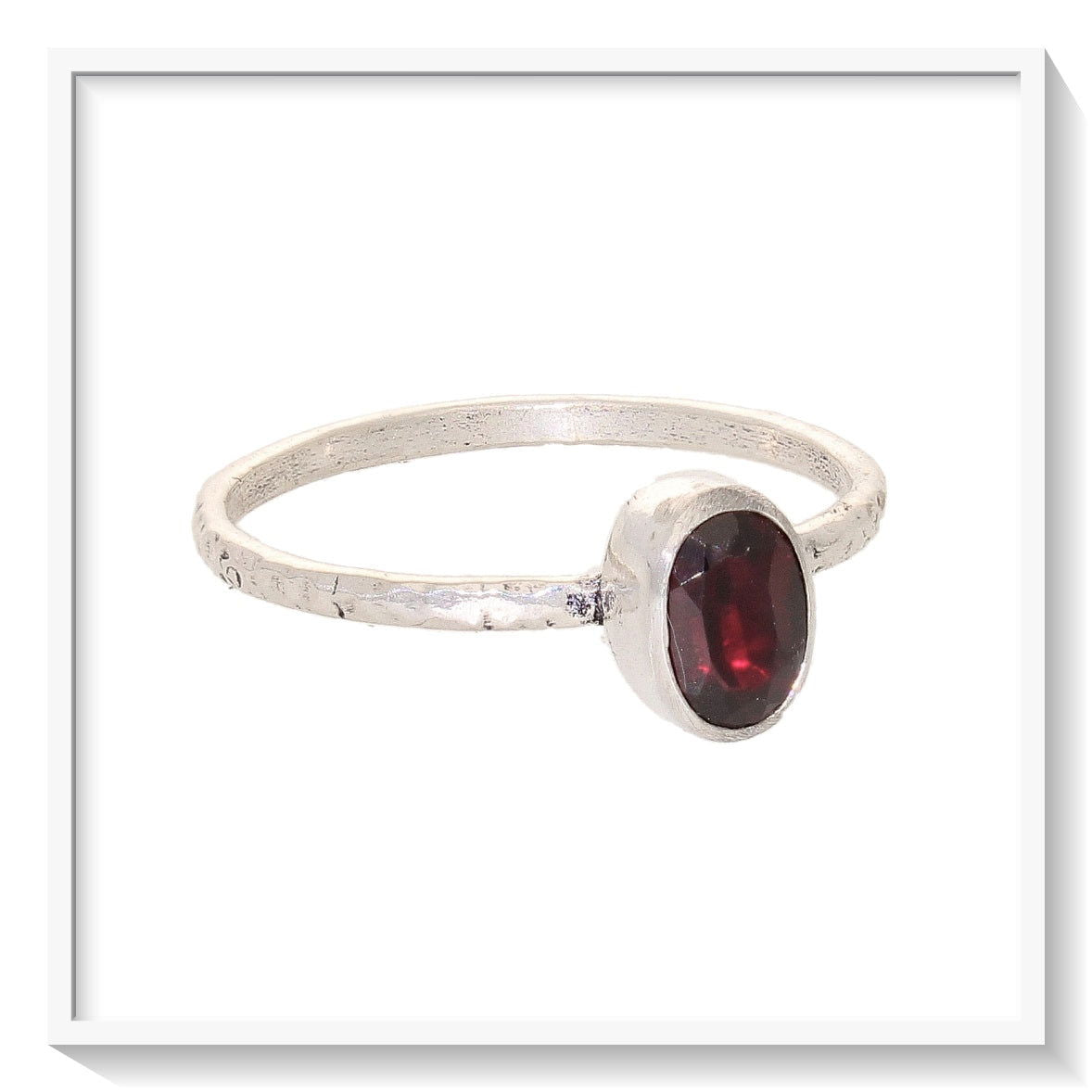 Buy your Stacks of Style: Red Garnet Oval Sterling Silver Stackable Ring online now or in store at Forever Gems in Franschhoek, South Africa