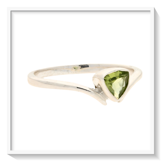Buy your Timeless Treasures: Trillion Green Peridot Ring online now or in store at Forever Gems in Franschhoek, South Africa