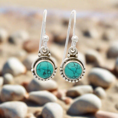 Buy your Turquoise Rawa Sterling Silver Earrings online now or in store at Forever Gems in Franschhoek, South Africa