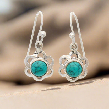 Buy your Turquoise Rawa Sterling Silver Earrings online now or in store at Forever Gems in Franschhoek, South Africa