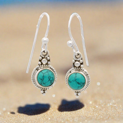 Buy your Turquoise Rawa Sterling Silver Earrings online now or in store at Forever Gems in Franschhoek, South Africa