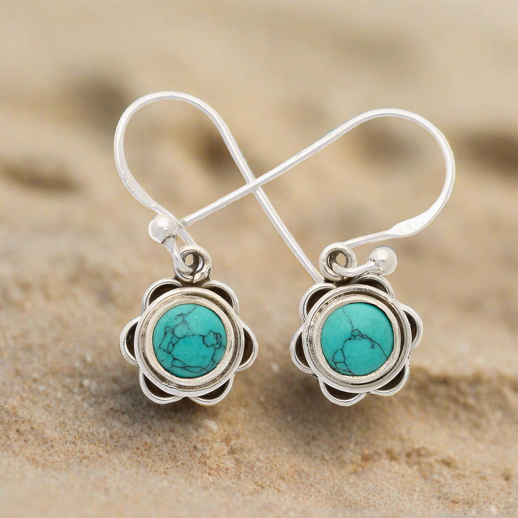 Buy your Turquoise Rawa Sterling Silver Earrings online now or in store at Forever Gems in Franschhoek, South Africa