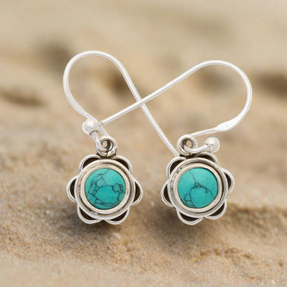 Buy your Turquoise Rawa Sterling Silver Earrings online now or in store at Forever Gems in Franschhoek, South Africa