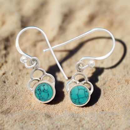 Buy your Turquoise Rawa Sterling Silver Earrings online now or in store at Forever Gems in Franschhoek, South Africa