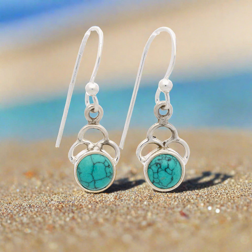 Buy your Turquoise Rawa Sterling Silver Earrings online now or in store at Forever Gems in Franschhoek, South Africa