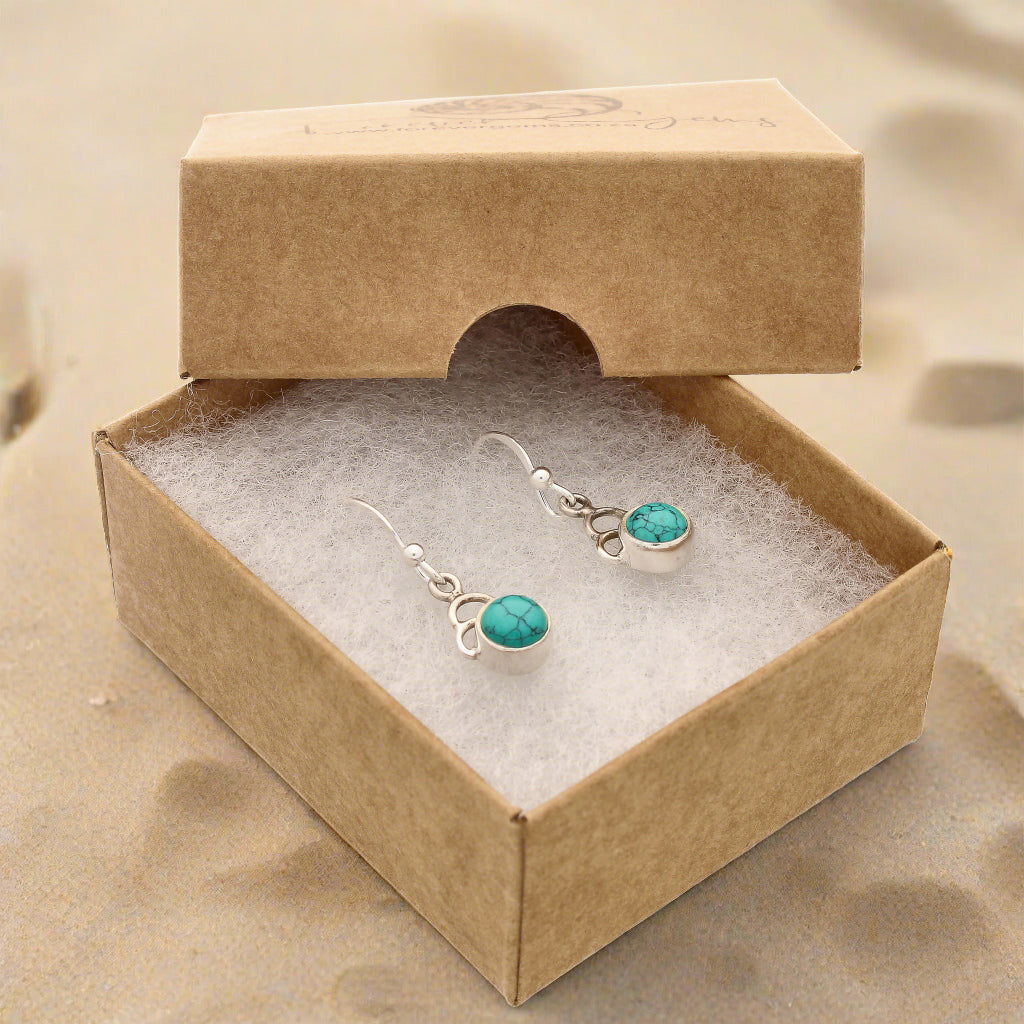 Buy your Turquoise Rawa Sterling Silver Earrings online now or in store at Forever Gems in Franschhoek, South Africa