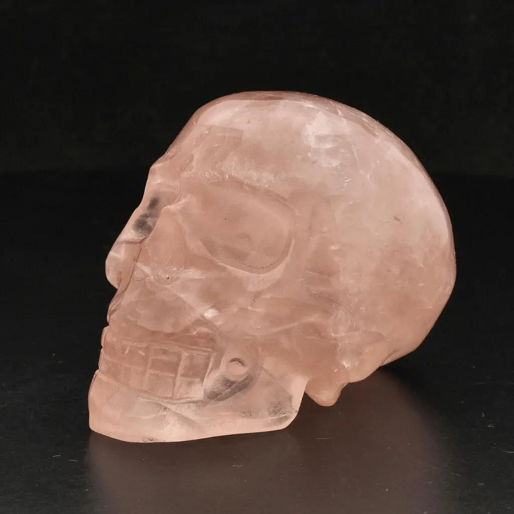 Skull of Serenity: Rose Quartz Crystal Masterpiece