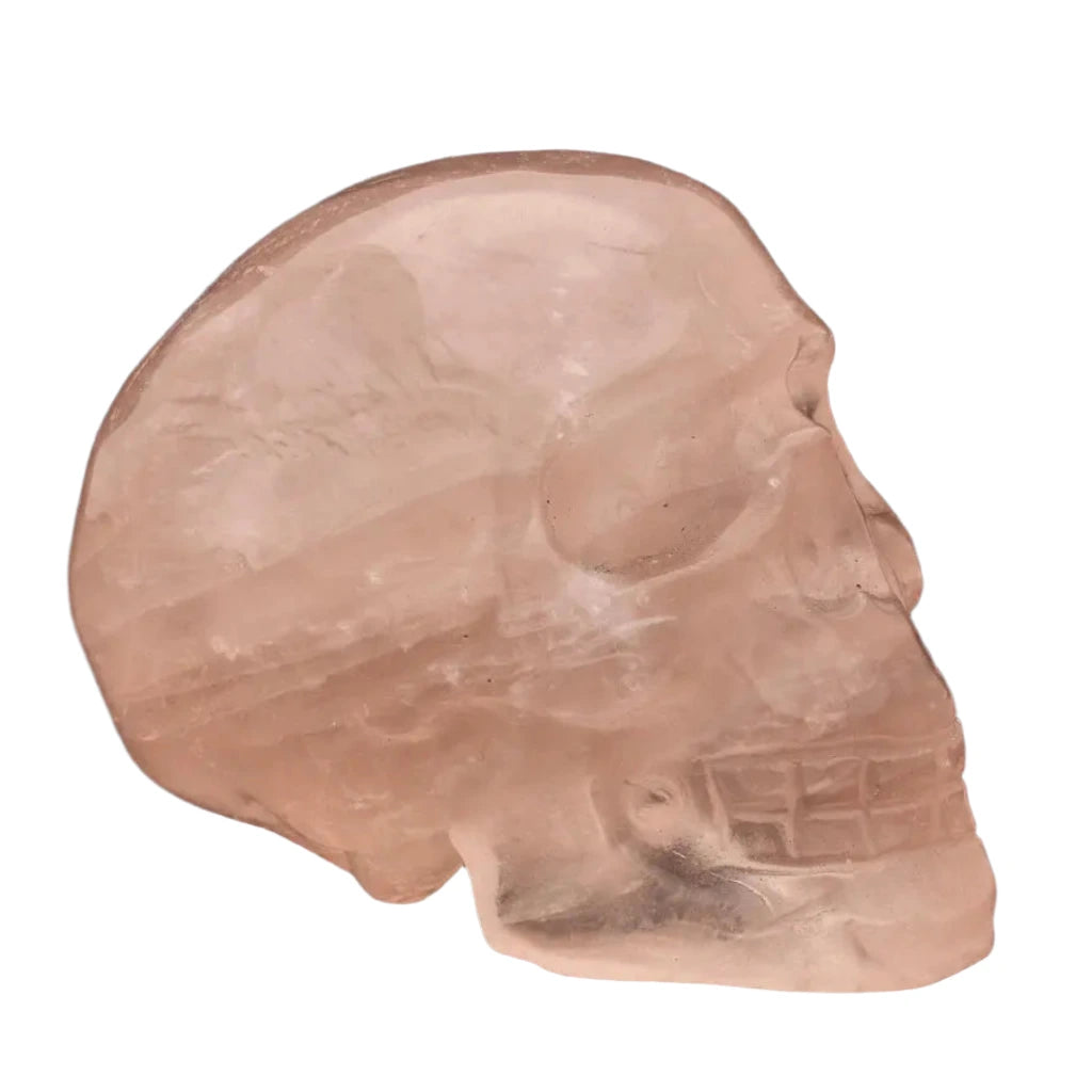 Skull of Serenity: Rose Quartz Crystal Masterpiece