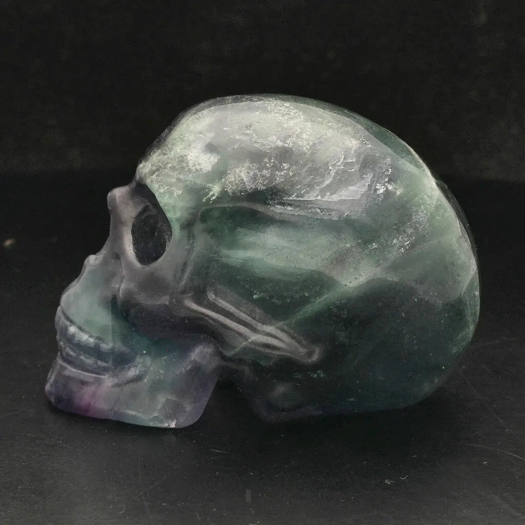 Fluorite Skull: Vibrant Clarity & Mystical Energy