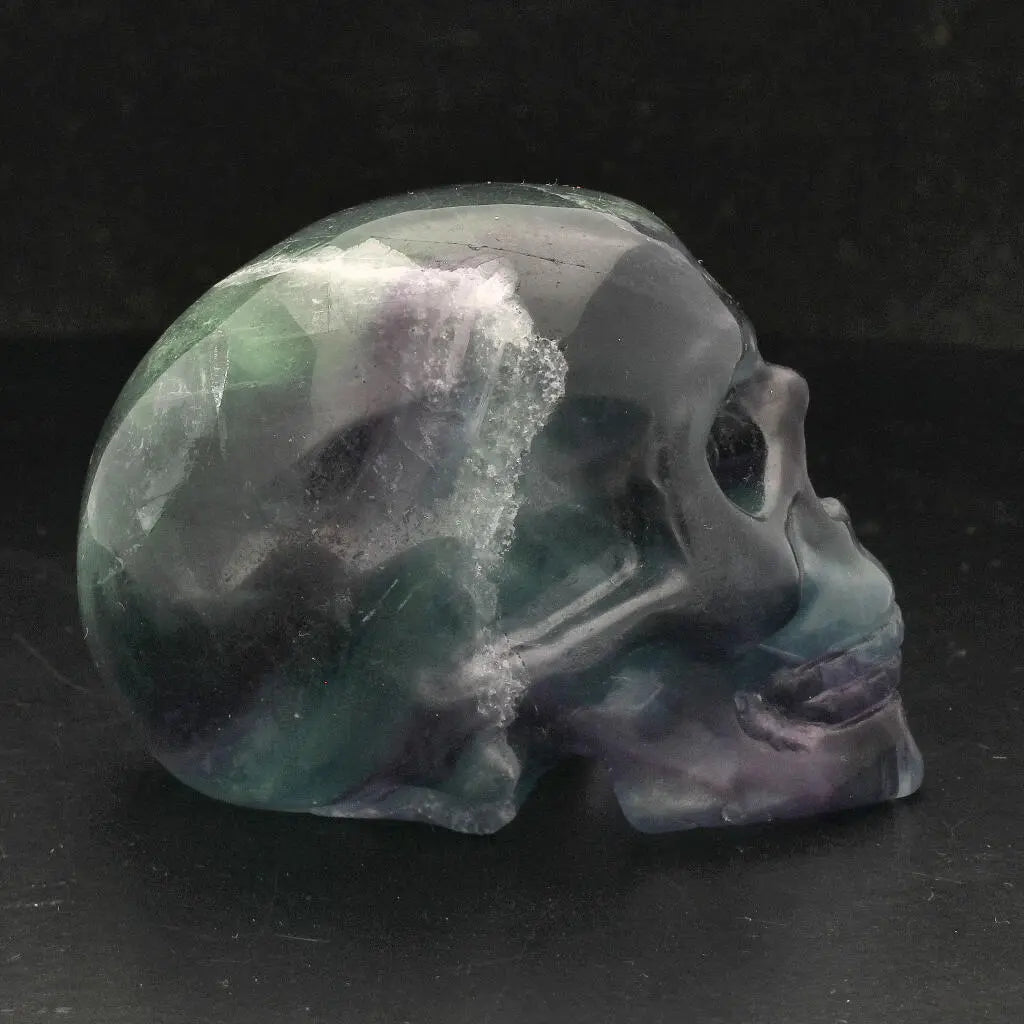 Fluorite Skull: Vibrant Clarity & Mystical Energy