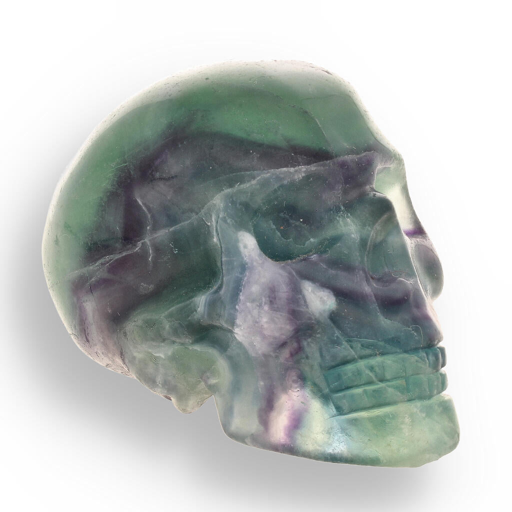 Crystal Wisdom: Hand-Carved Fluorite Skull