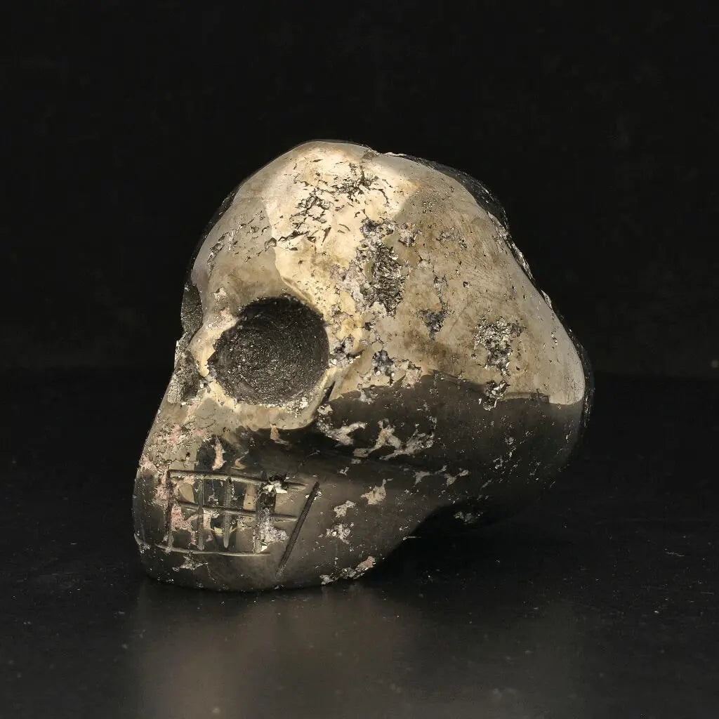 Ancient Wisdom Meets Modern Energy: The Pyrite Carved Skull