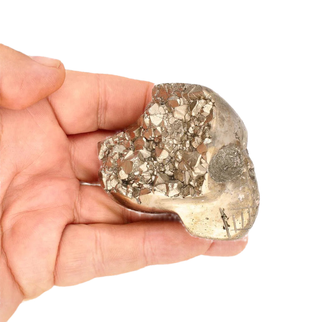 Ancient Wisdom Meets Modern Energy: The Pyrite Carved Skull