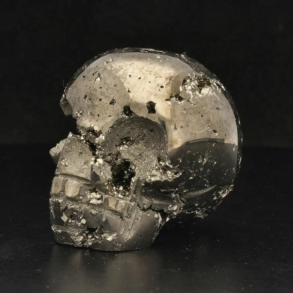 Fool’s Gold, Ancient Secrets: One-of-a-Kind Pyrite Carved Skull