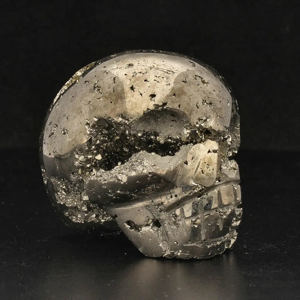 Fool’s Gold, Ancient Secrets: One-of-a-Kind Pyrite Carved Skull