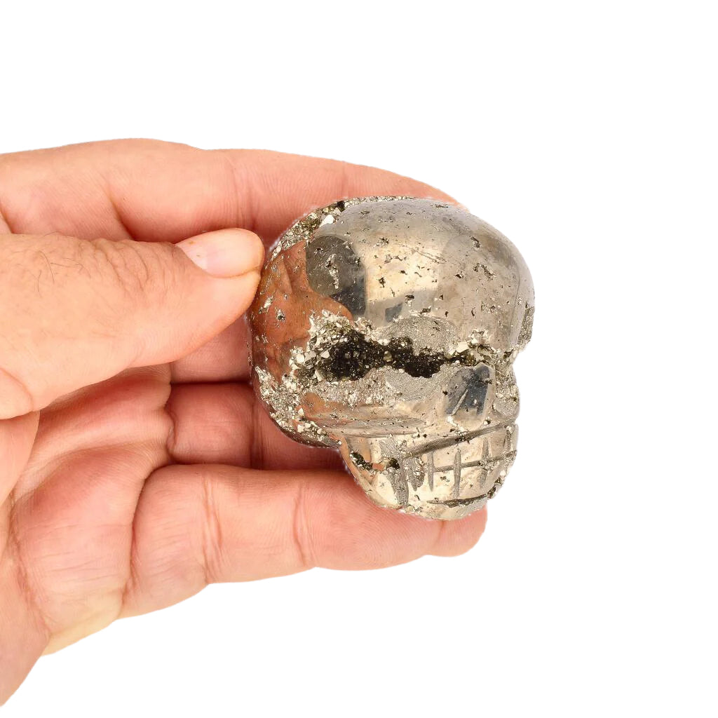 Fool’s Gold, Ancient Secrets: One-of-a-Kind Pyrite Carved Skull