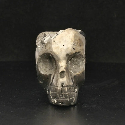 Unique Pyrite Carved Skull: Protection, Prosperity, and Ancient Magic