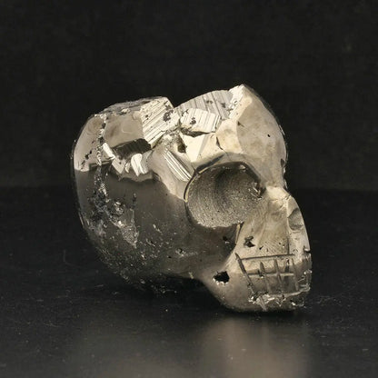 Unique Pyrite Carved Skull: Protection, Prosperity, and Ancient Magic