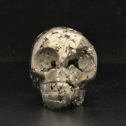 Crystal Skull of Abundance: Polished & Rough Pyrite Masterpiece