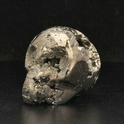 Crystal Skull of Abundance: Polished & Rough Pyrite Masterpiece