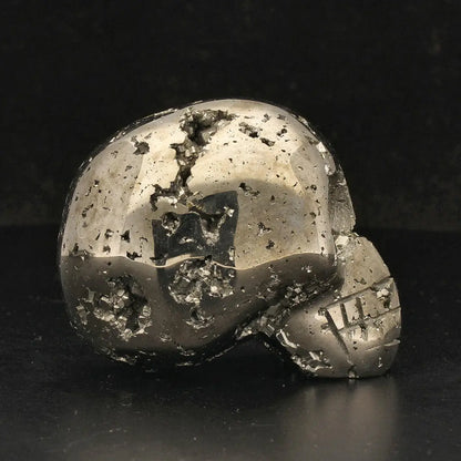 Crystal Skull of Abundance: Polished & Rough Pyrite Masterpiece