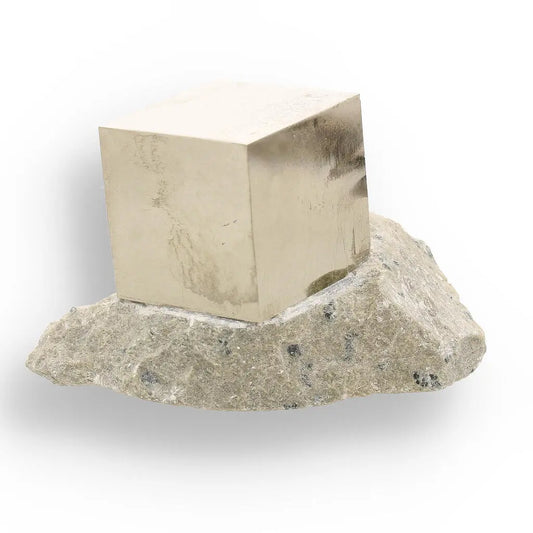 Natural Pyrite Cube – Golden Geometric Wonder from Navajún, Spain