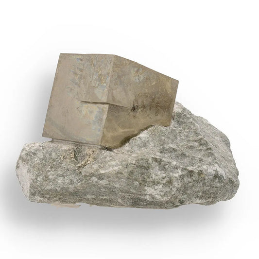 Natural Pyrite Cube – Perfect Geometric Formation with a Brilliant Shine