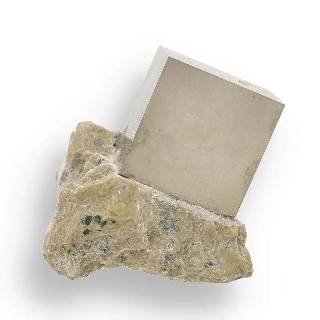 Natural Pyrite Cube – Museum-Quality Specimen with Natural Stability