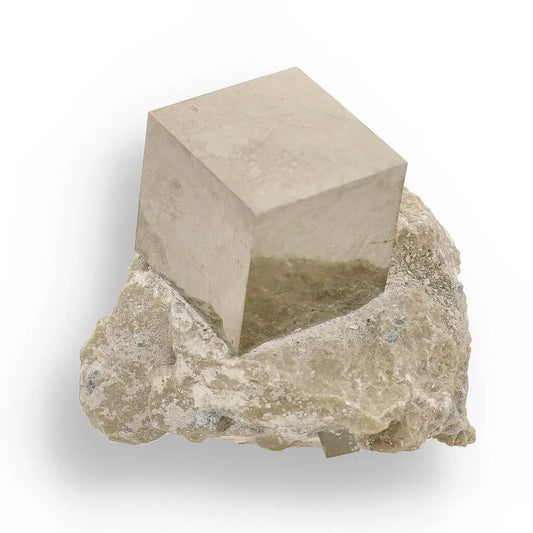 Natural Pyrite Cube – Earth’s Artistry in Near-Perfect Cubic Form