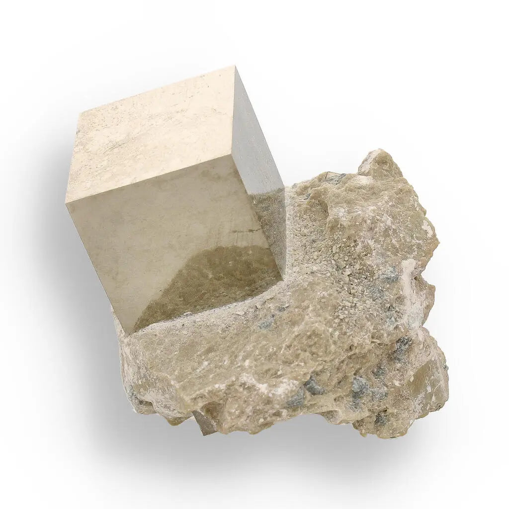 Natural Pyrite Cube – Earth’s Artistry in Near-Perfect Cubic Form