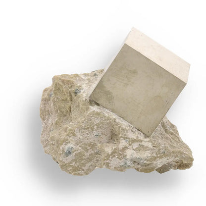 Natural Pyrite Cube – Earth’s Artistry in Near-Perfect Cubic Form