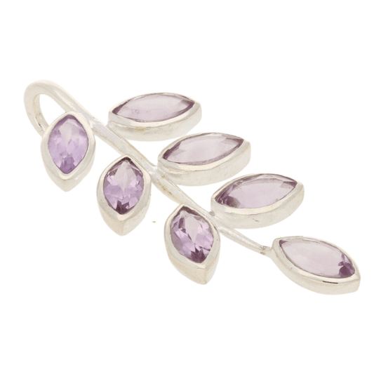 Buy your Amethyst Sterling Silver Leaf Pendant online now or in store at Forever Gems in Franschhoek, South Africa