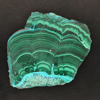 Buy your Banded Malachite Slice With Chrysocolla (Malacholla) online now or in store at Forever Gems in Franschhoek, South Africa