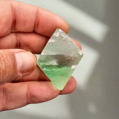 Buy your Natural Green Fluorite Octahedron online now or in store at Forever Gems in Franschhoek, South Africa