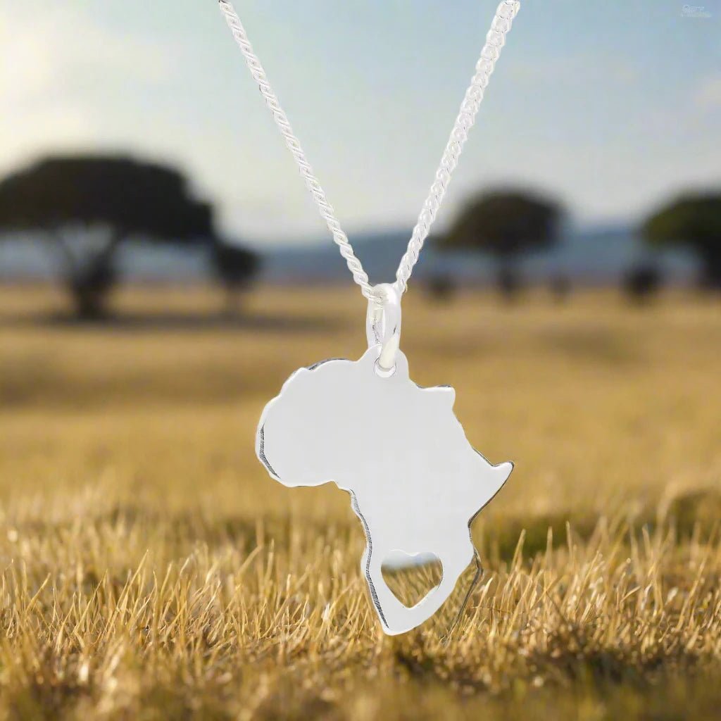 Buy your Heart of Africa: Africa Heart Cutout Necklace online now or in store at Forever Gems in Franschhoek, South Africa